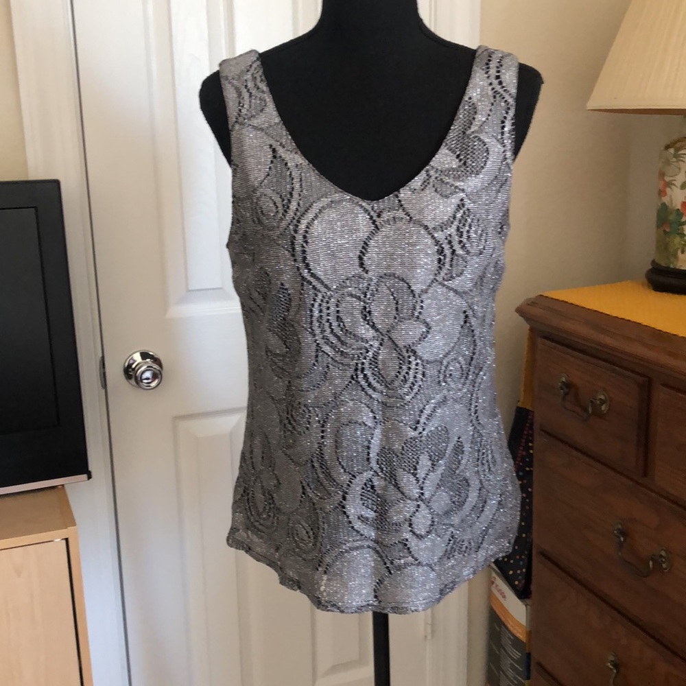 Elegant onyx nite sleeveless top